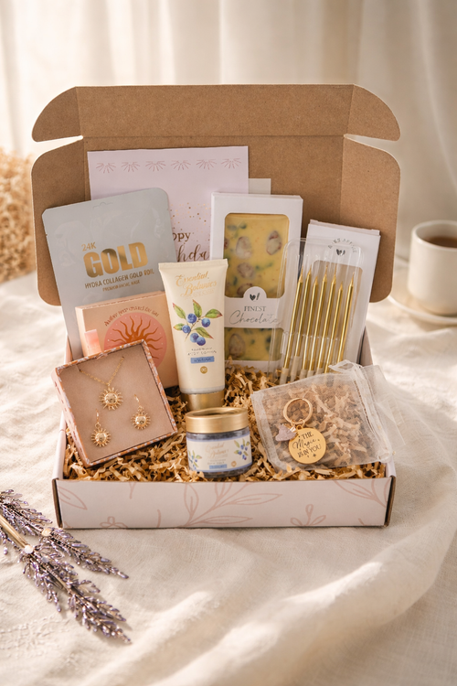 "Golden Bloom" Birthday Box