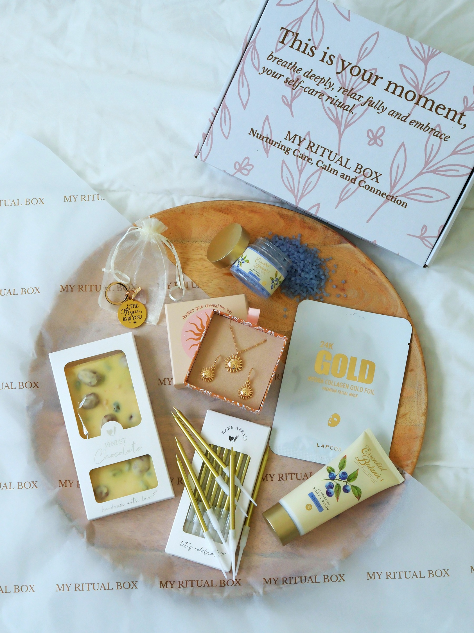 "Golden Bloom" Birthday Box