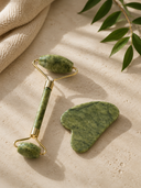 Jade-Gesichtsroller & Gua Sha Set