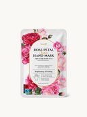 Maschera mani in raso con petali di rosa