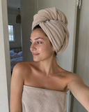 Turban pour cheveux à l'huile de coco