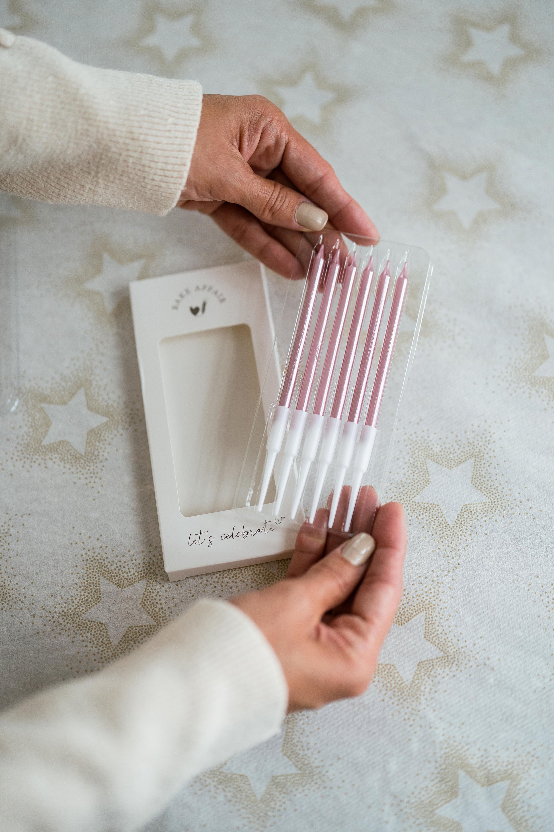 Rosa Geburtstagskerzen