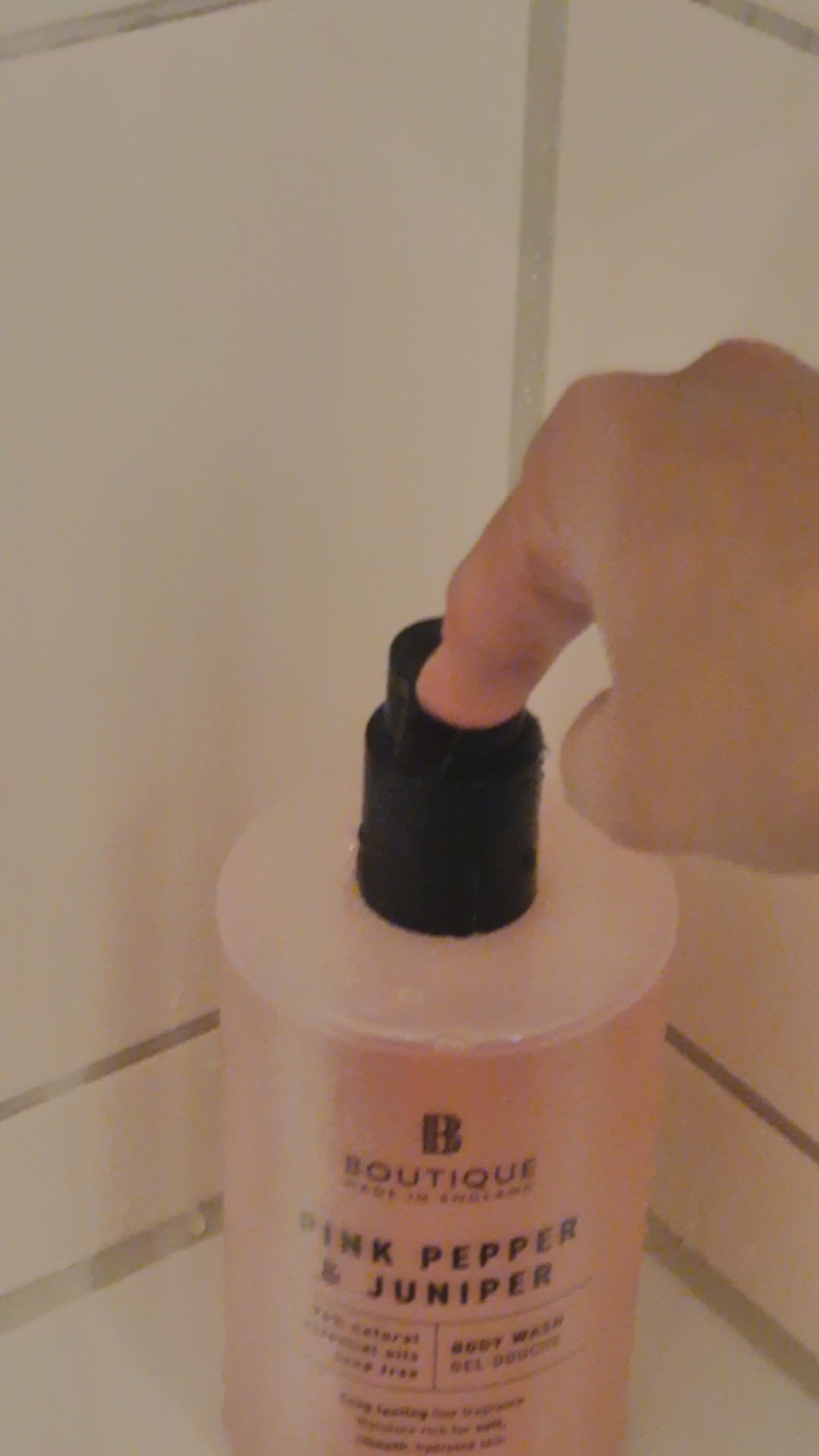 luxury shower gel in the bath